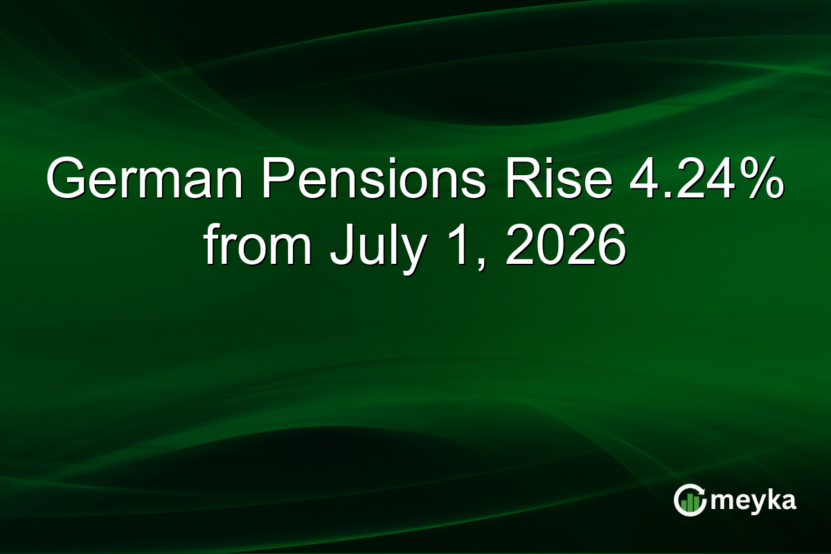 German Pensions Rise 4.24% from July 1, 2026