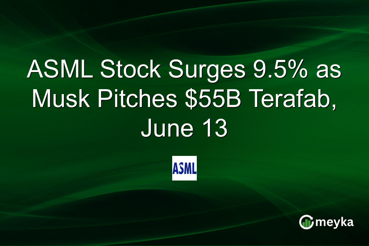 ASML Stock Surges 9.5% as Musk Pitches $55B Terafab, June 13