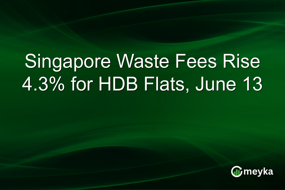 Singapore Waste Fees Rise 4.3% for HDB Flats, June 13