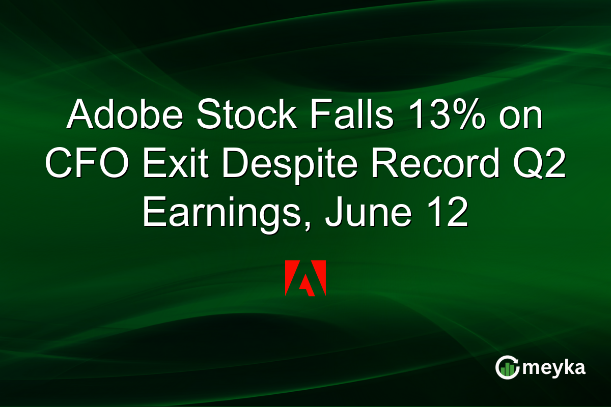 Adobe Stock Falls 13% on CFO Exit Despite Record Q2 Earnings, June 12