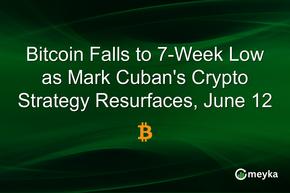 Bitcoin Falls to 7-Week Low as Mark Cuban’s Crypto Strategy Resurfaces, June 12
