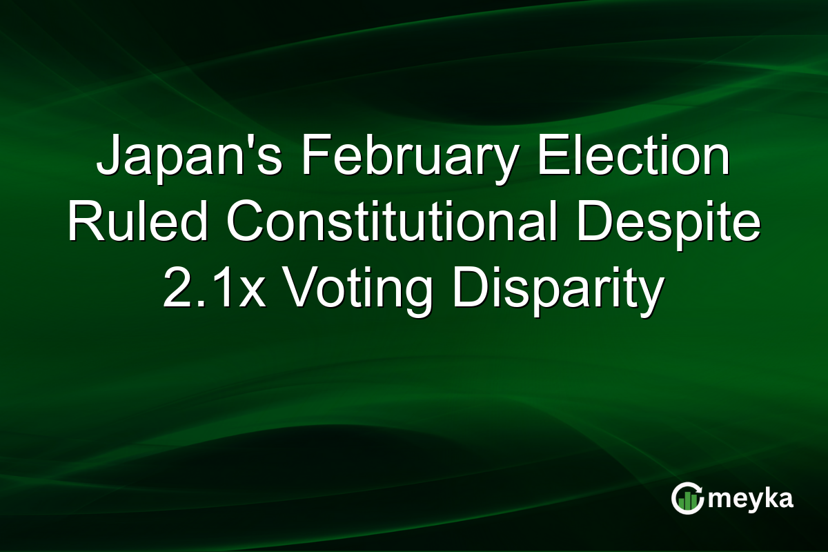 Japan’s February Election Ruled Constitutional Despite 2.1x Voting Disparity