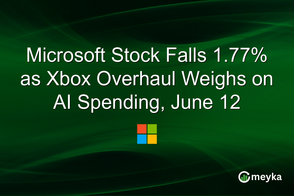 Microsoft Stock Falls 1.77% as Xbox Overhaul Weighs on AI Spending, June 12
