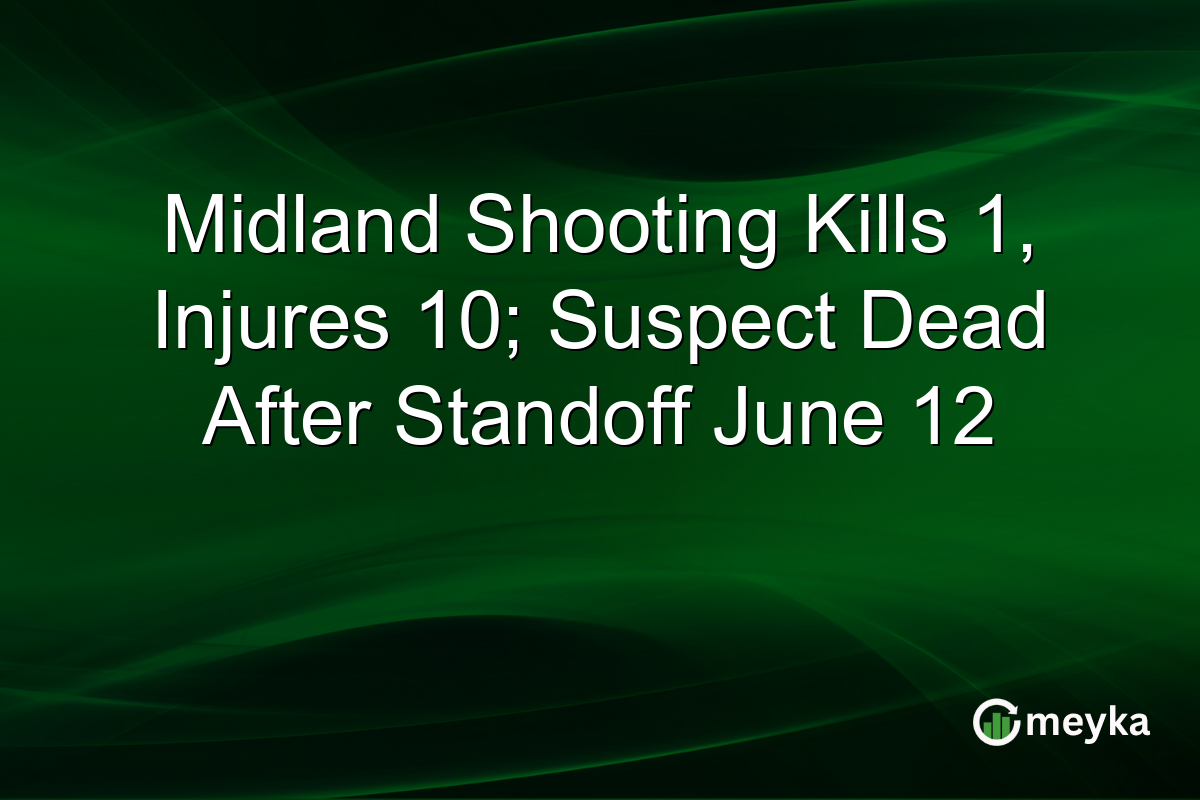 Midland Shooting Kills 1, Injures 10; Suspect Dead After Standoff June 12