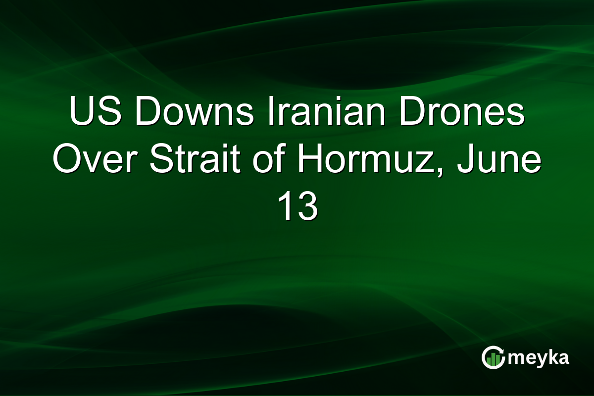 US Downs Iranian Drones Over Strait of Hormuz, June 13