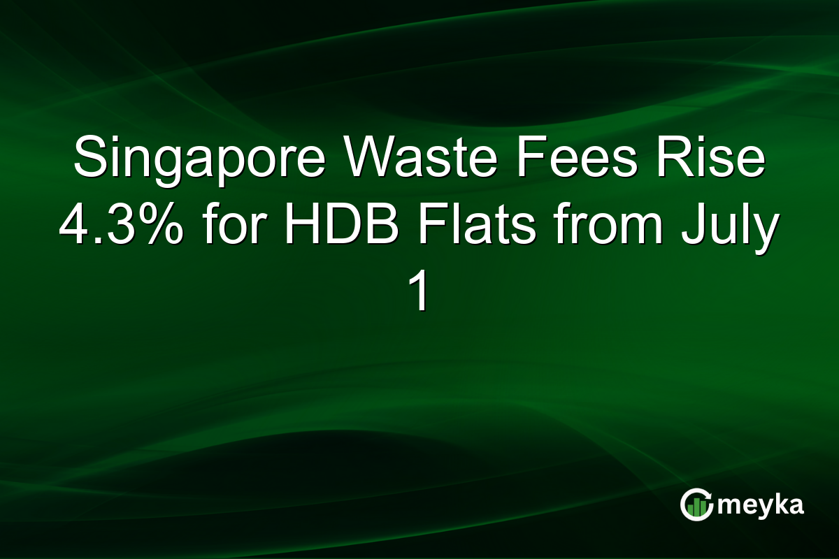 Singapore Waste Fees Rise 4.3% for HDB Flats from July 1