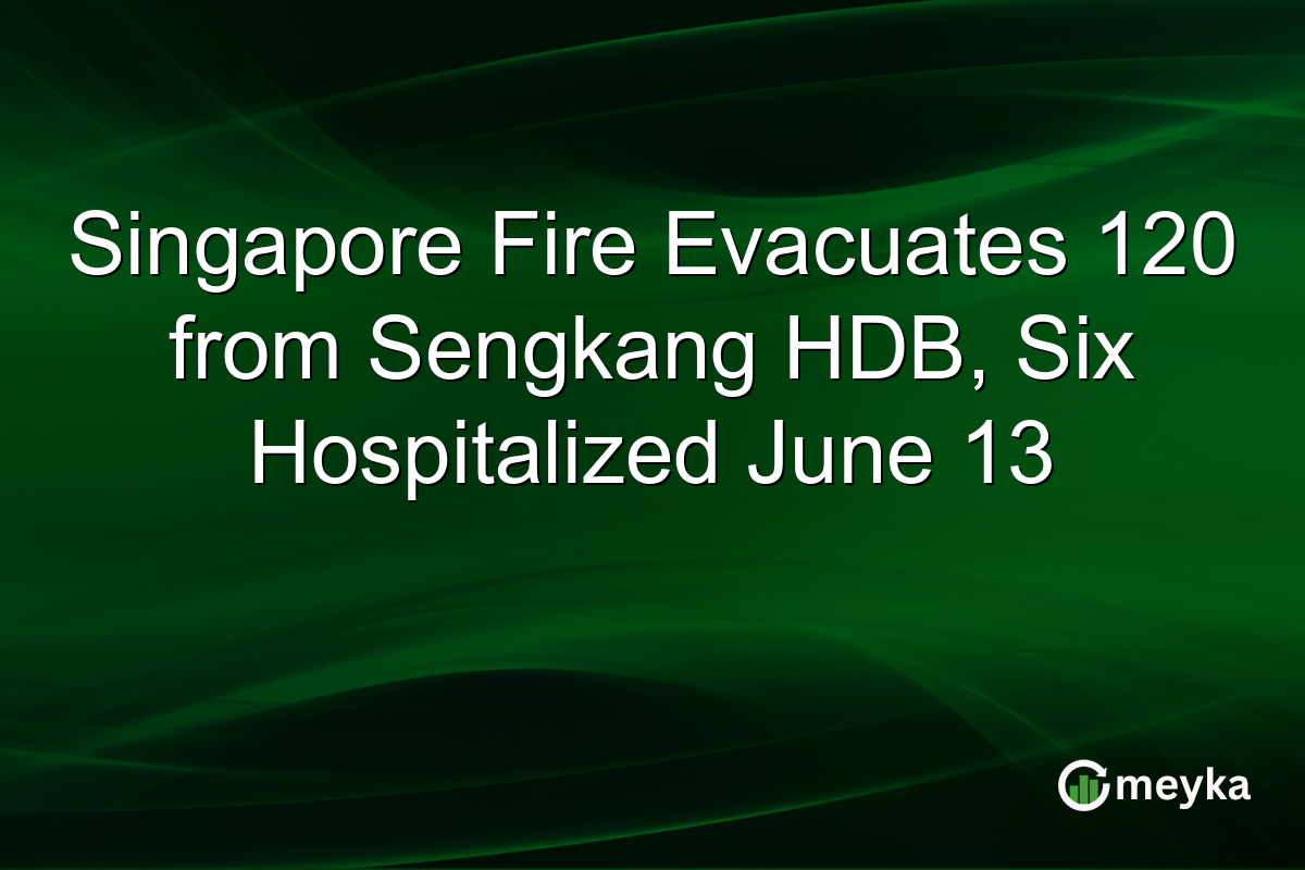 Singapore Fire Evacuates 120 from Sengkang HDB, Six Hospitalized June 13