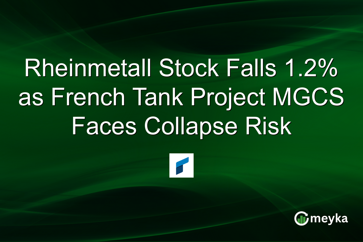 Rheinmetall Stock Falls 1.2% as French Tank Project MGCS Faces Collapse Risk