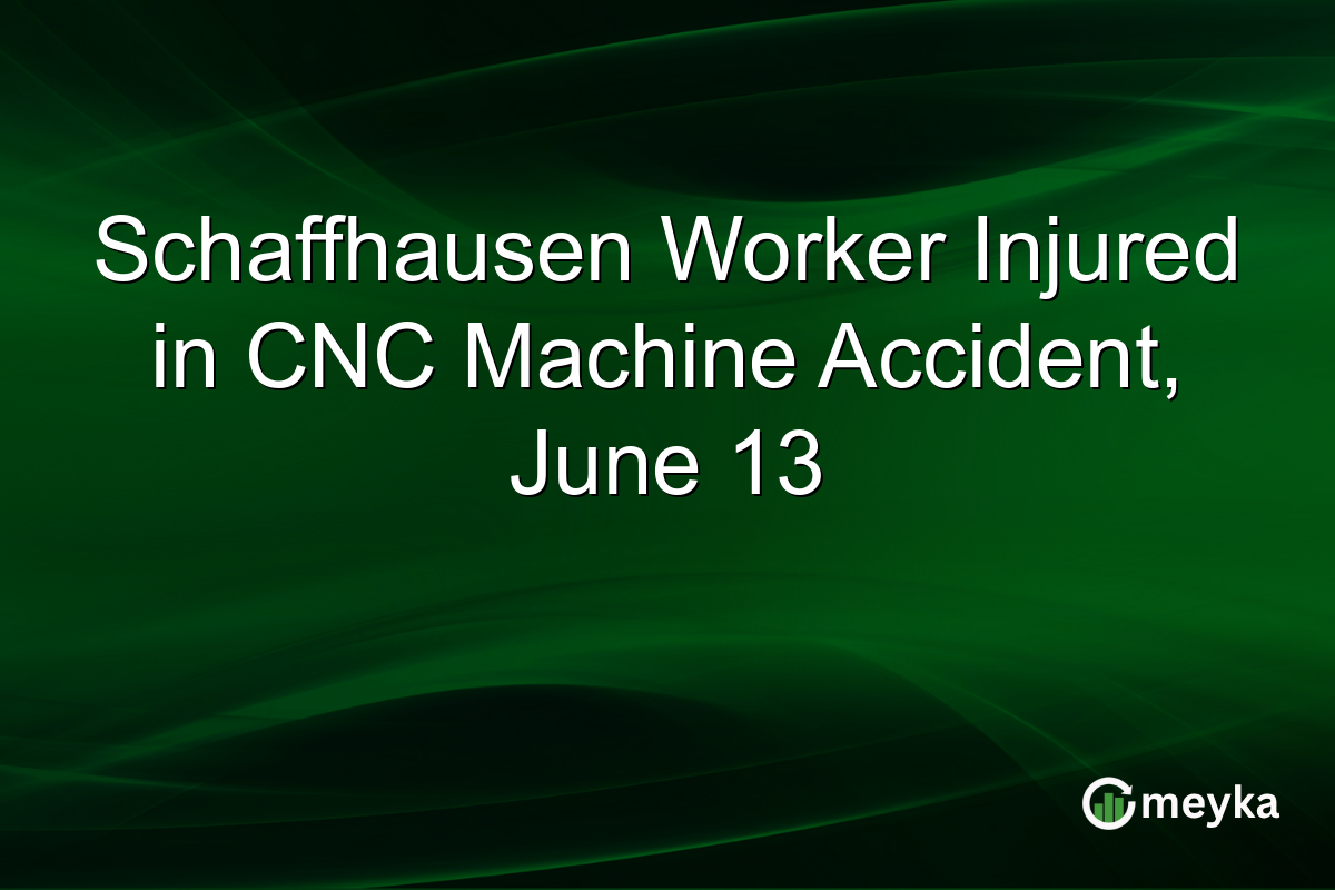 Schaffhausen Worker Injured in CNC Machine Accident, June 13
