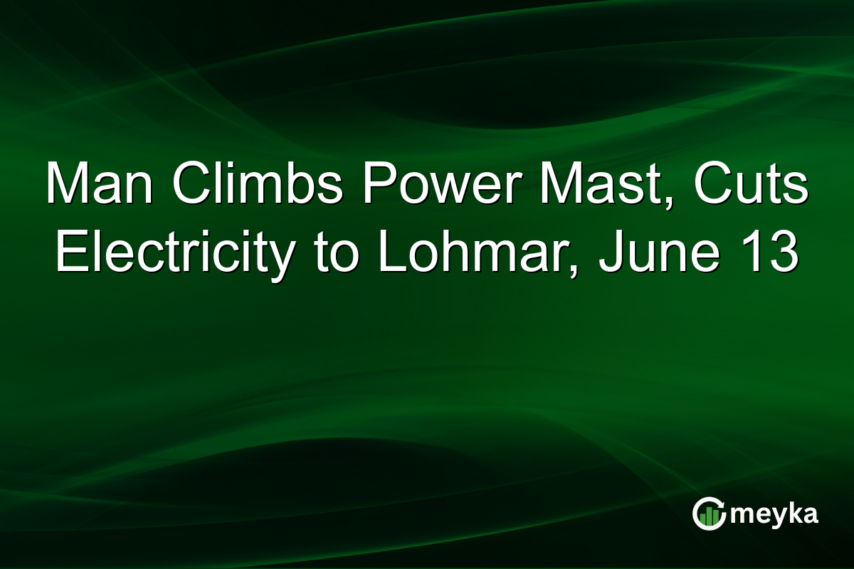 Man Climbs Power Mast, Cuts Electricity to Lohmar, June 13