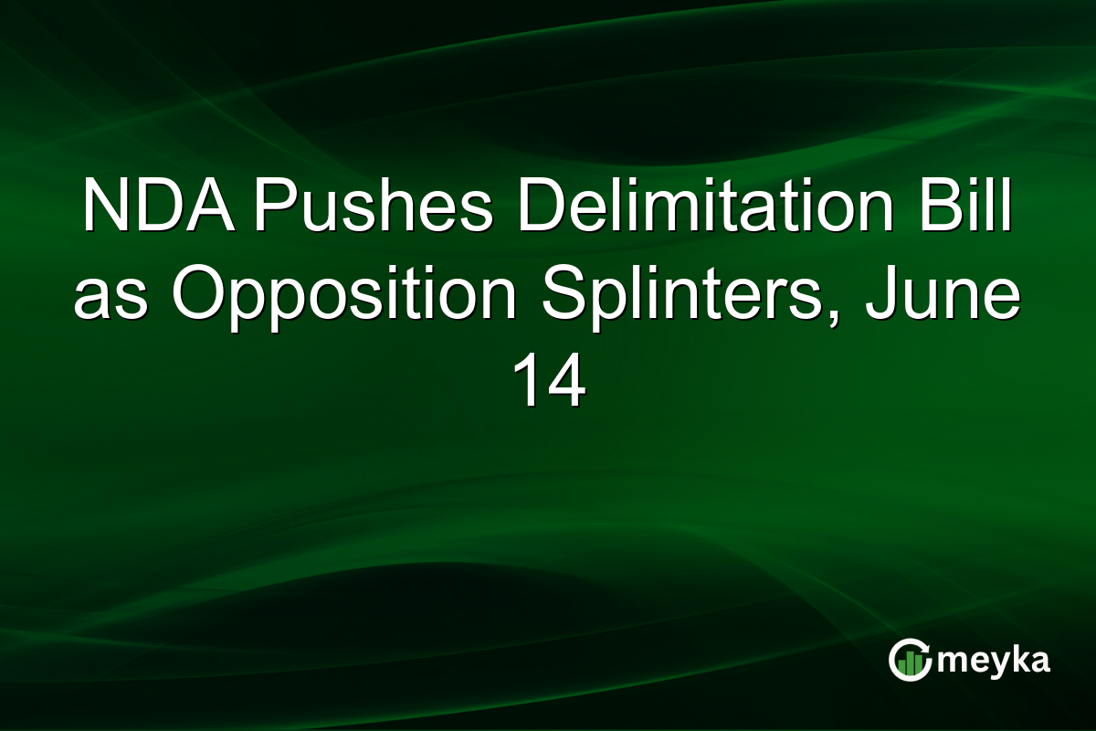 NDA Pushes Delimitation Bill as Opposition Splinters, June 14