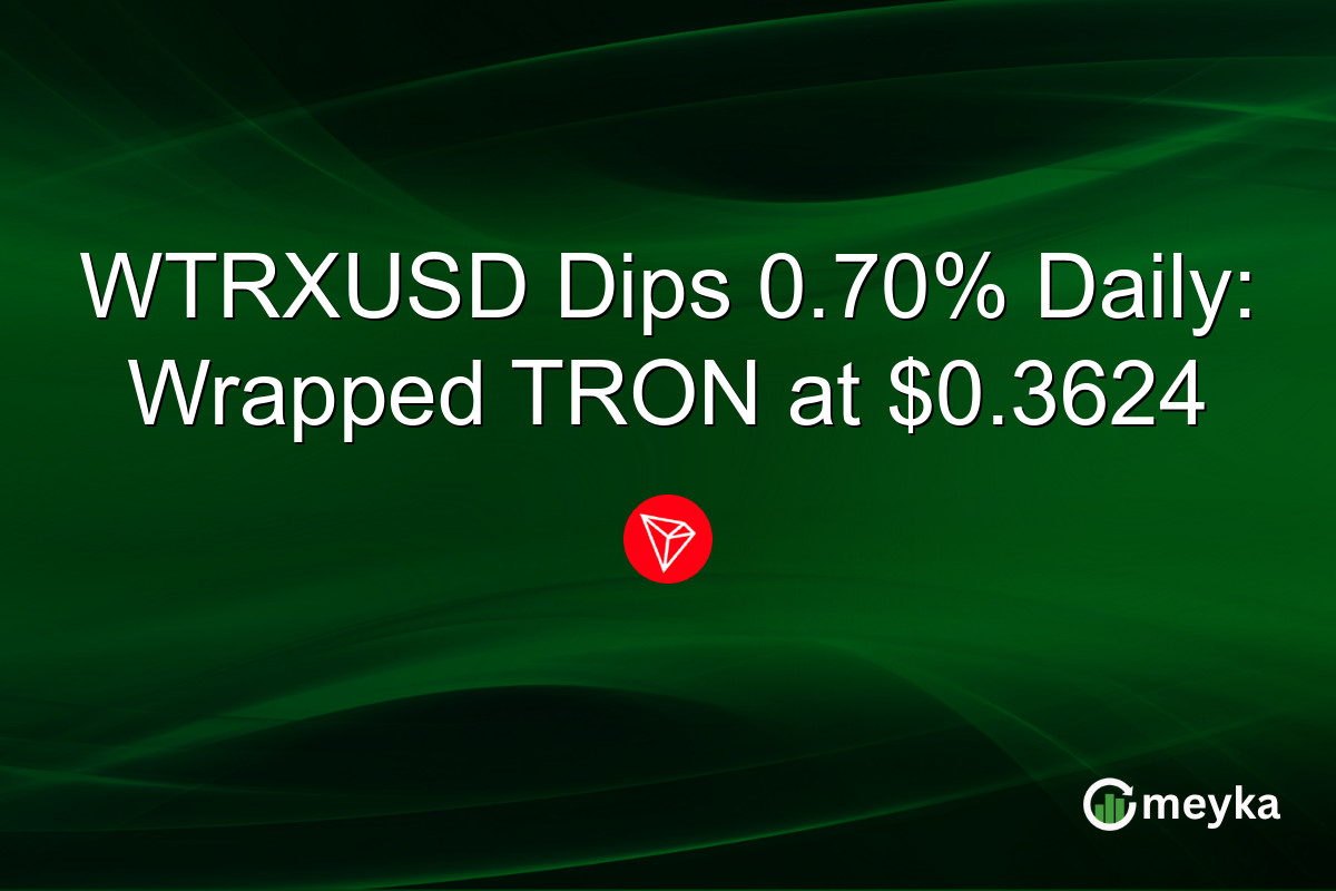 WTRXUSD Dips 0.70% Daily: Wrapped TRON at $0.3624