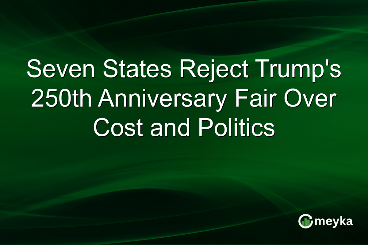 Seven States Reject Trump’s 250th Anniversary Fair Over Cost and Politics