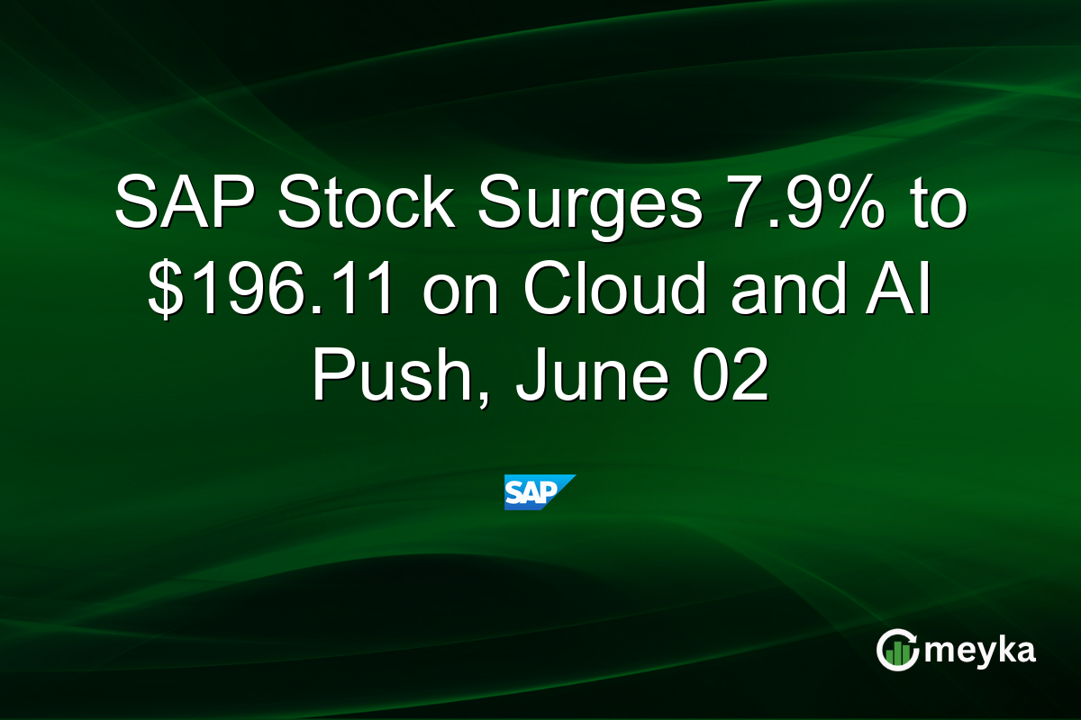 SAP Stock Surges 7.9% to $196.11 on Cloud and AI Push, June 02