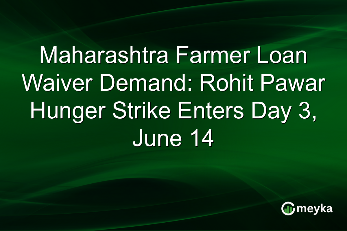 Maharashtra Farmer Loan Waiver Demand: Rohit Pawar Hunger Strike Enters Day 3, June 14