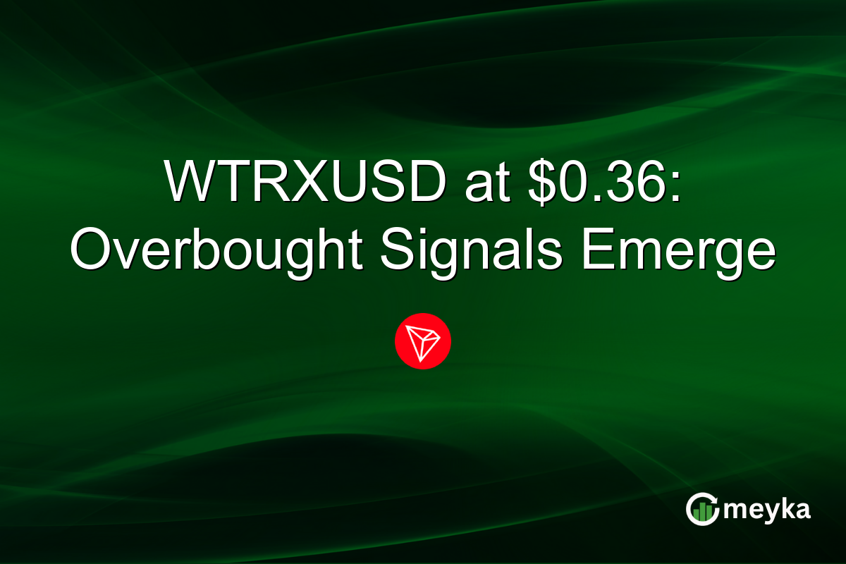 WTRXUSD at $0.36: Overbought Signals Emerge