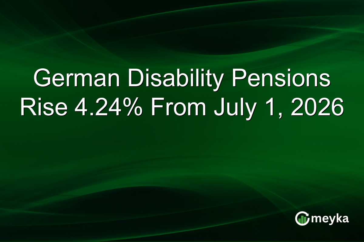 German Disability Pensions Rise 4.24% From July 1, 2026
