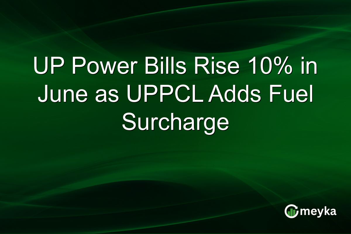 UP Power Bills Rise 10% in June as UPPCL Adds Fuel Surcharge