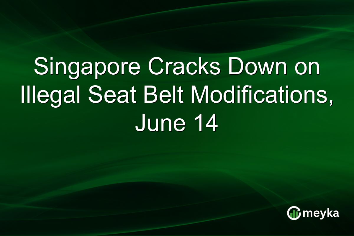 Singapore Cracks Down on Illegal Seat Belt Modifications, June 14