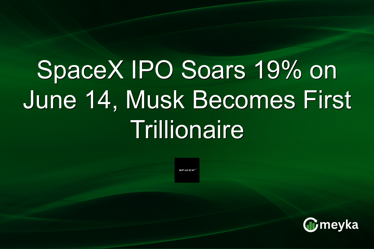 SpaceX IPO Soars 19% on June 14, Musk Becomes First Trillionaire