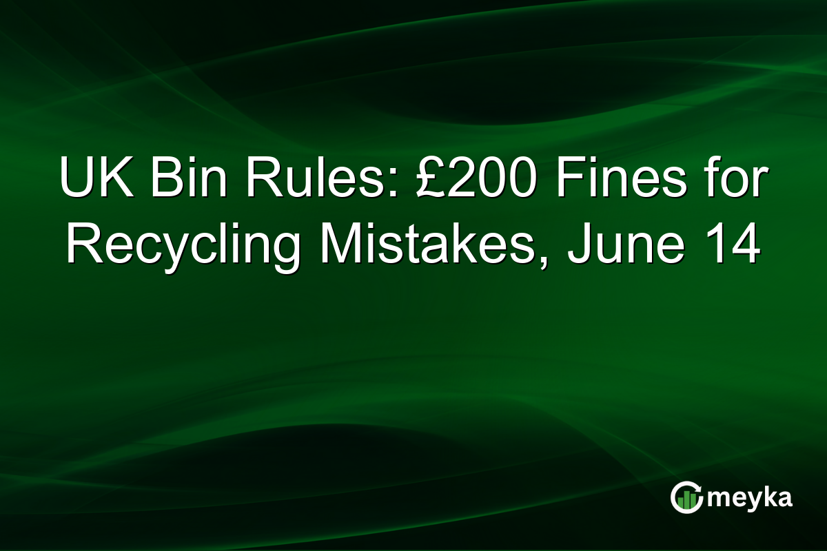 UK Bin Rules: Β£200 Fines for Recycling Mistakes, June 14