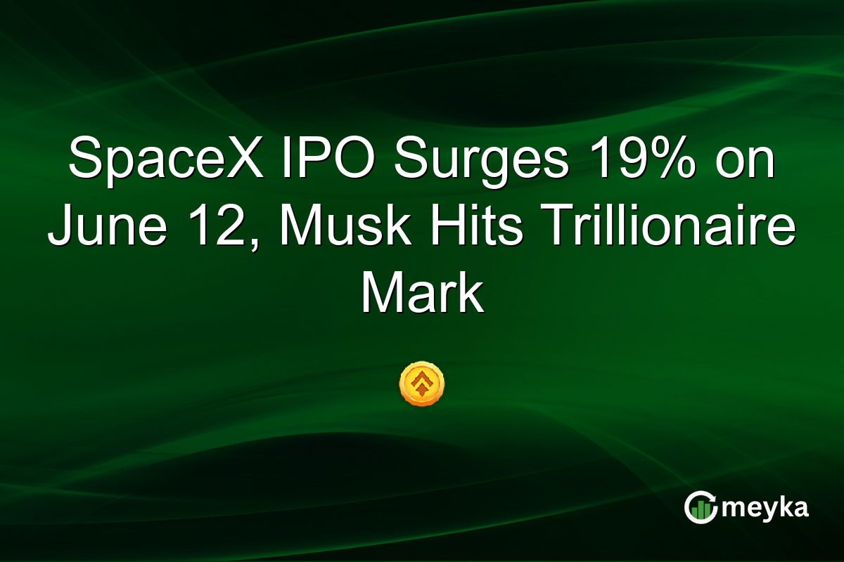 SpaceX IPO Surges 19% on June 12, Musk Hits Trillionaire Mark