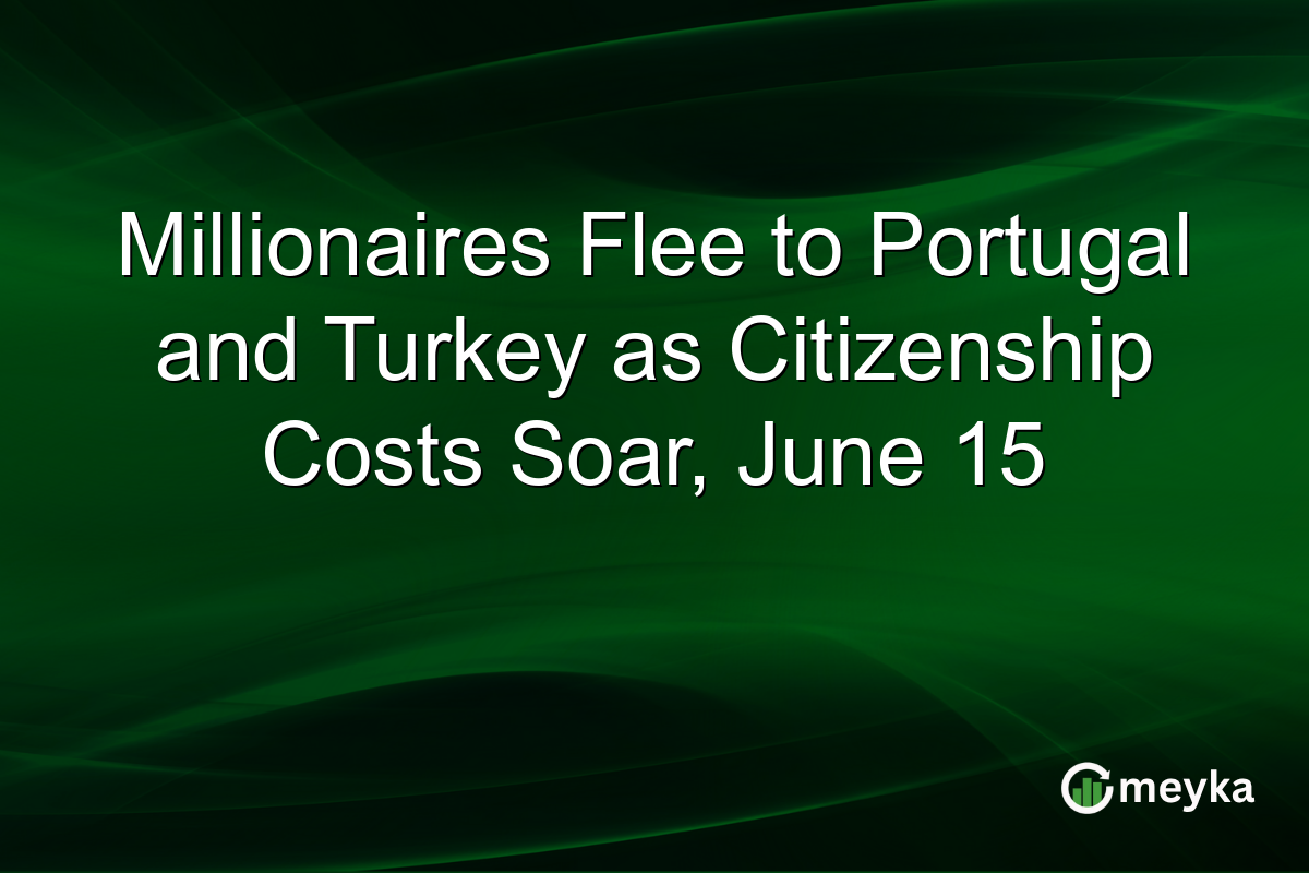 Millionaires Flee to Portugal and Turkey as Citizenship Costs Soar, June 15