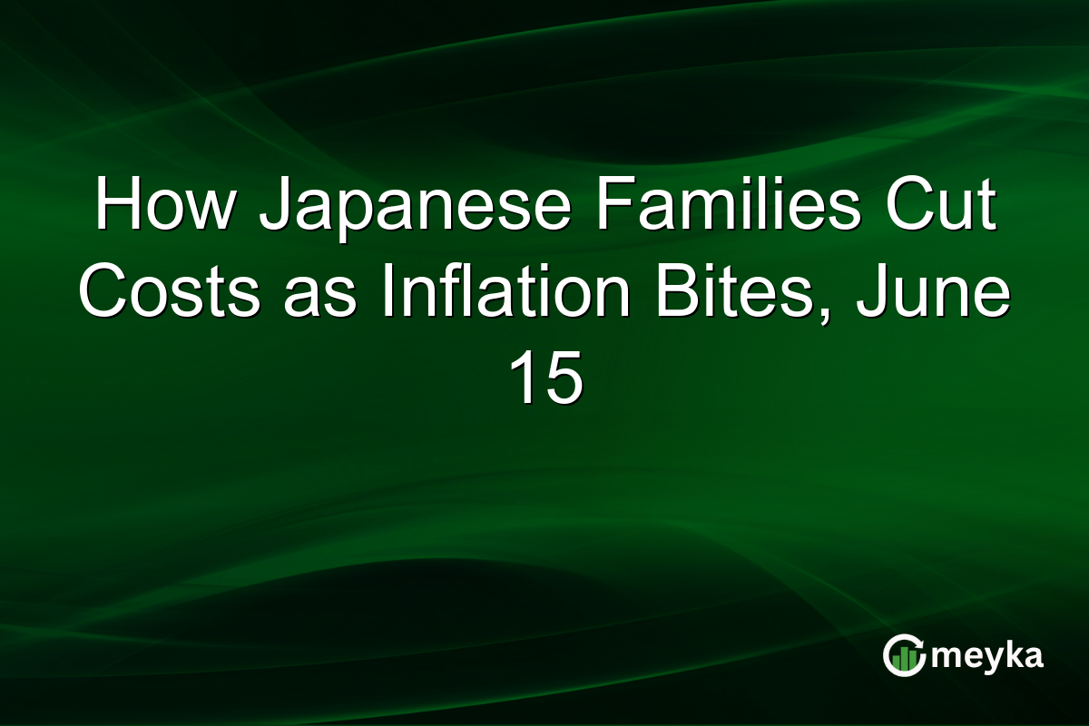 How Japanese Families Cut Costs as Inflation Bites, June 15
