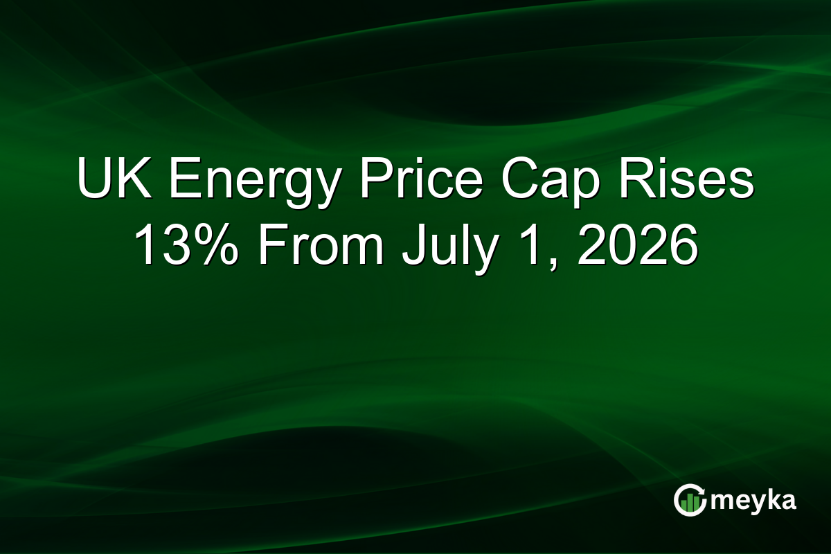 UK Energy Price Cap Rises 13% From July 1, 2026