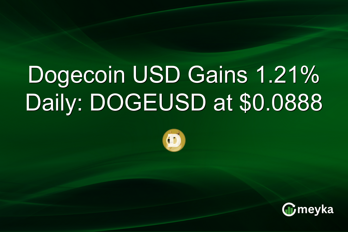Dogecoin USD Gains 1.21% Daily: DOGEUSD at $0.0888