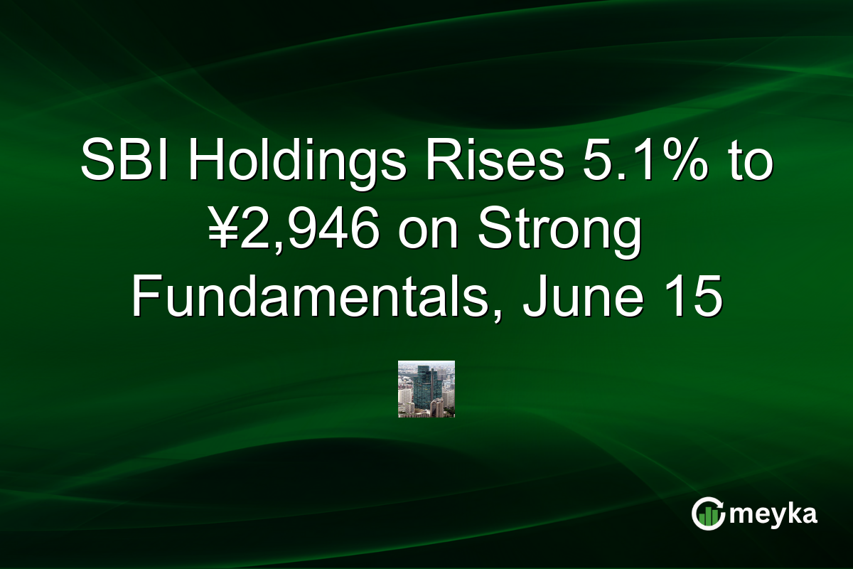 SBI Holdings Rises 5.1% to ¥2,946 on Strong Fundamentals, June 15