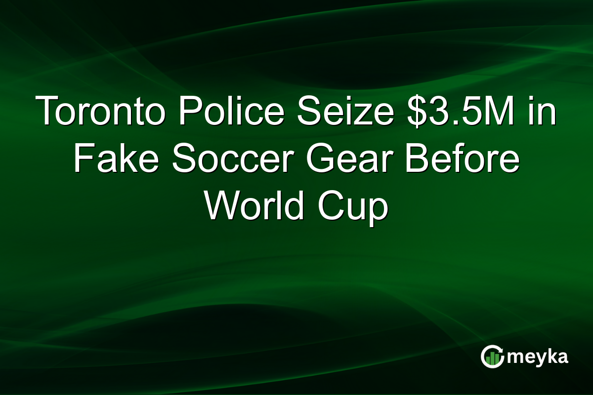 Toronto Police Seize $3.5M in Fake Soccer Gear Before World Cup