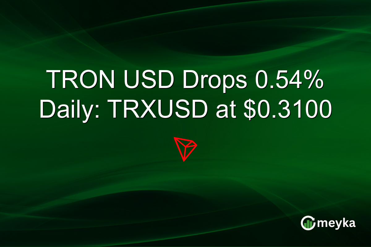 TRON USD Drops 0.54% Daily: TRXUSD at $0.3100