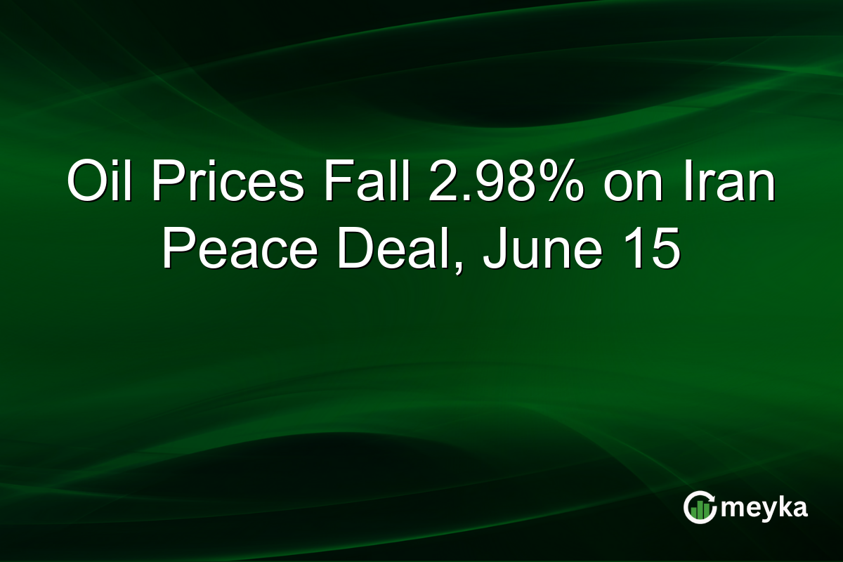 Oil Prices Fall 2.98% on Iran Peace Deal, June 15