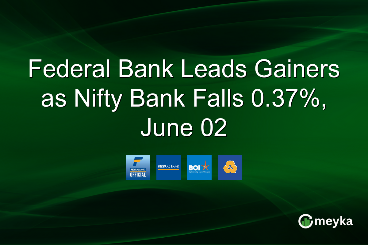 Federal Bank Leads Gainers as Nifty Bank Falls 0.37%, June 02