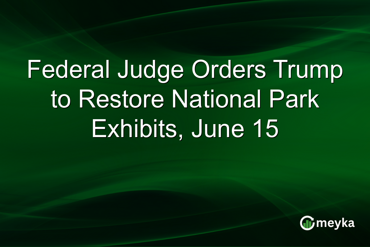 Federal Judge Orders Trump to Restore National Park Exhibits, June 15
