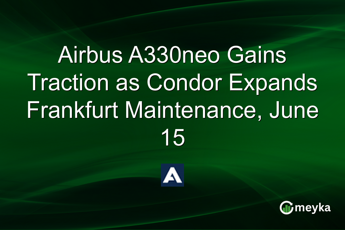 Airbus A330neo Gains Traction as Condor Expands Frankfurt Maintenance, June 15