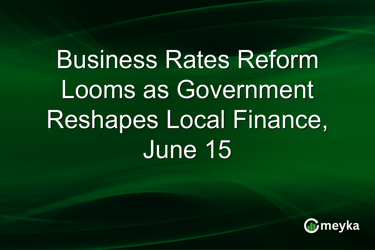 Business Rates Reform Looms as Government Reshapes Local Finance, June 15