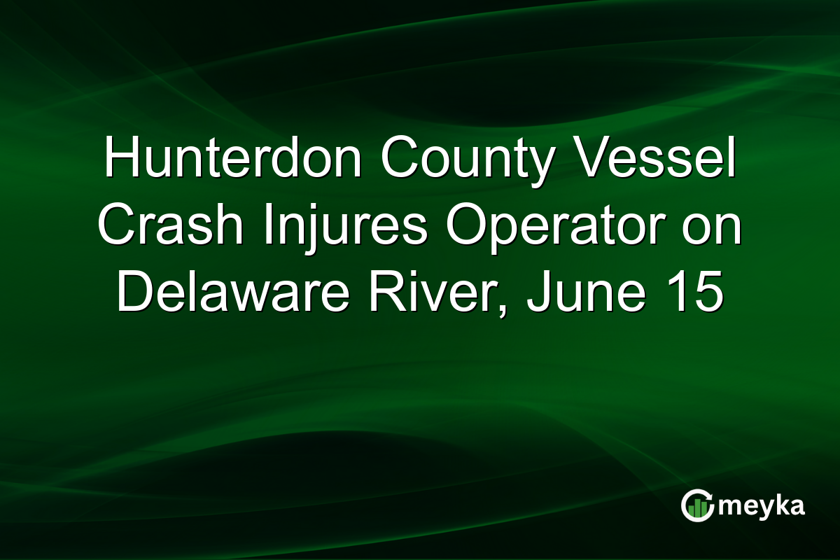 Hunterdon County Vessel Crash Injures Operator on Delaware River, June 15