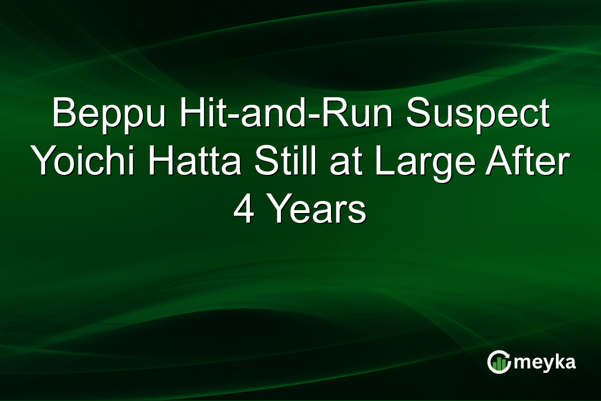 Beppu Hit-and-Run Suspect Yoichi Hatta Still at Large After 4 Years