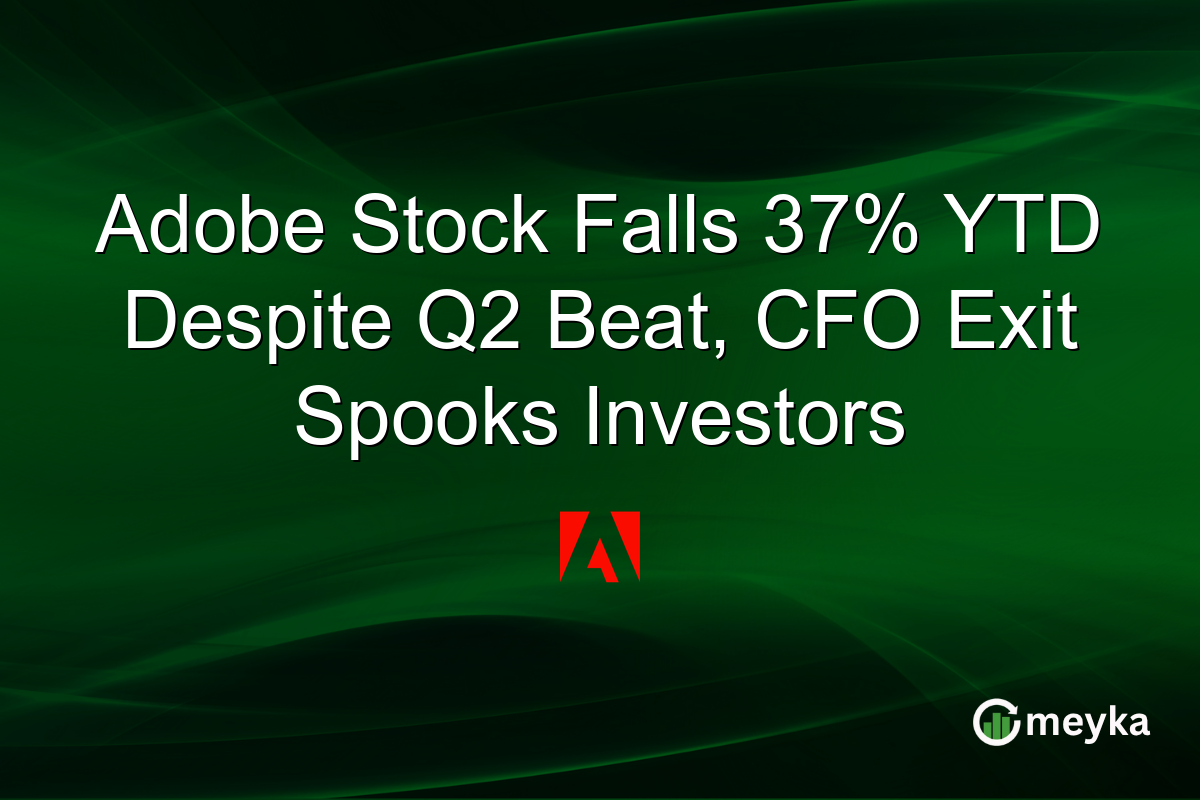 Adobe Stock Falls 37% YTD Despite Q2 Beat, CFO Exit Spooks Investors