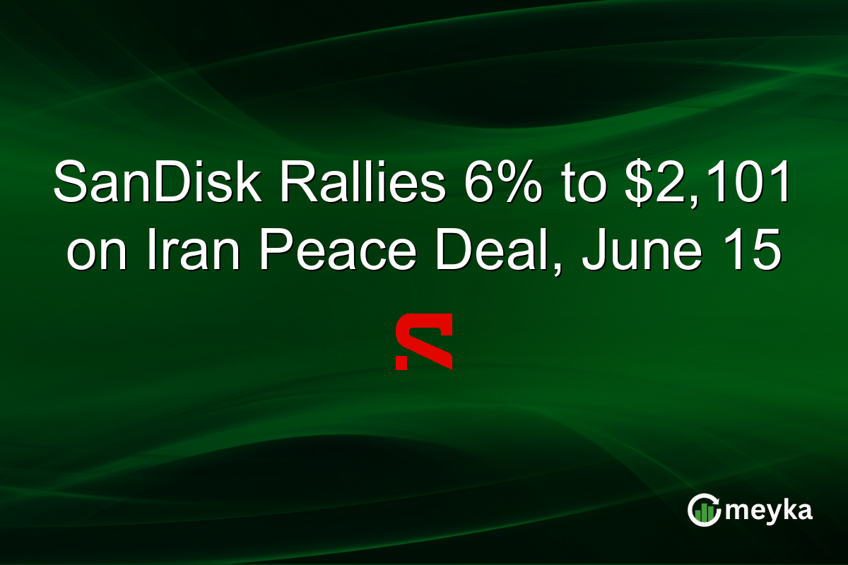 SanDisk Rallies 6% to $2,101 on Iran Peace Deal, June 15
