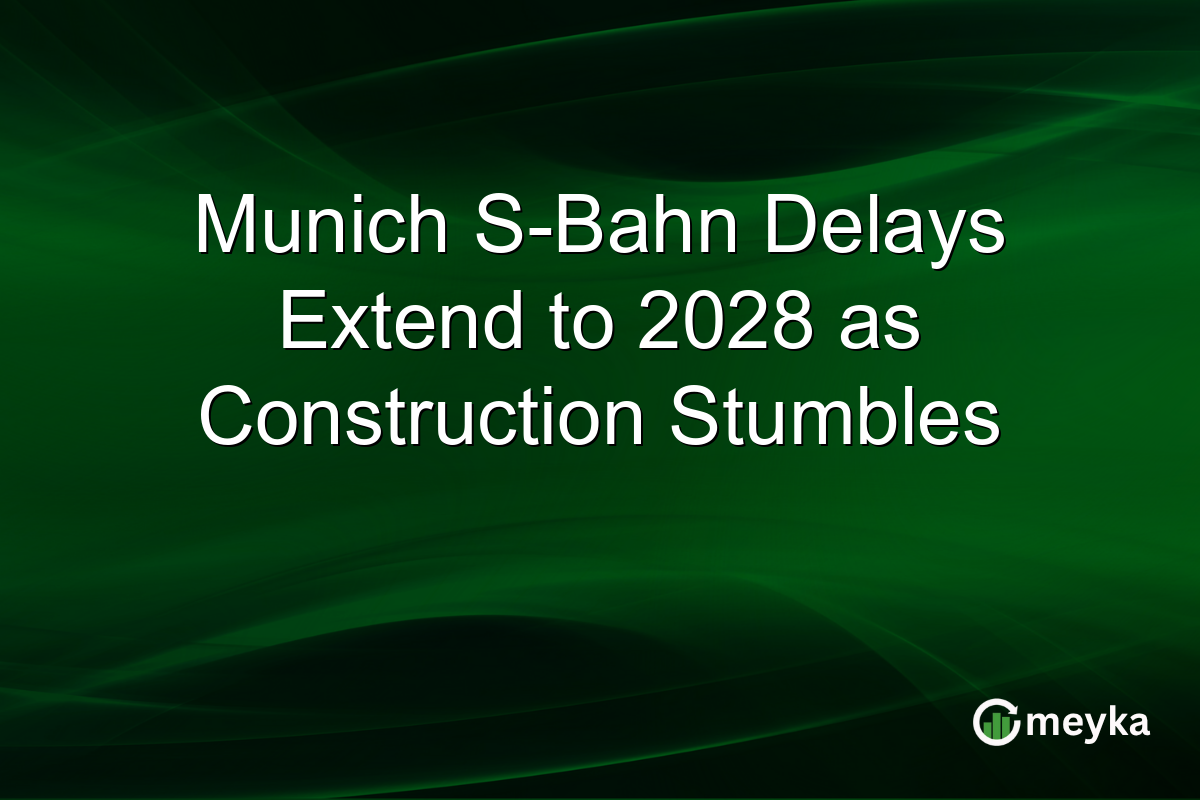 Munich S-Bahn Delays Extend to 2028 as Construction Stumbles