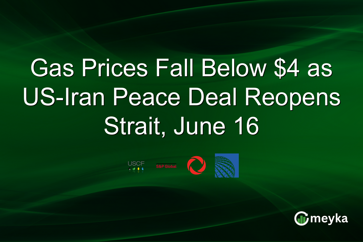 Gas Prices Fall Below $4 as US-Iran Peace Deal Reopens Strait, June 16
