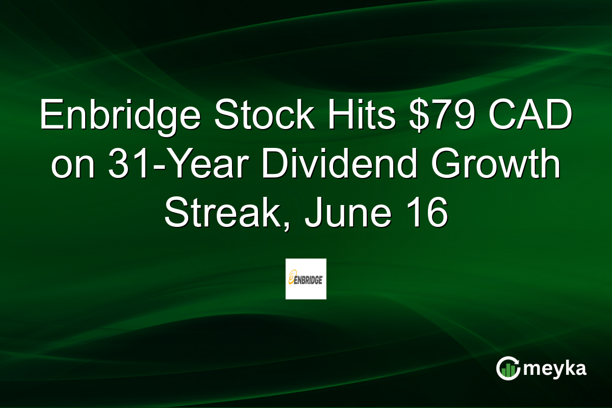 Enbridge Stock Hits $79 CAD on 31-Year Dividend Growth Streak, June 16