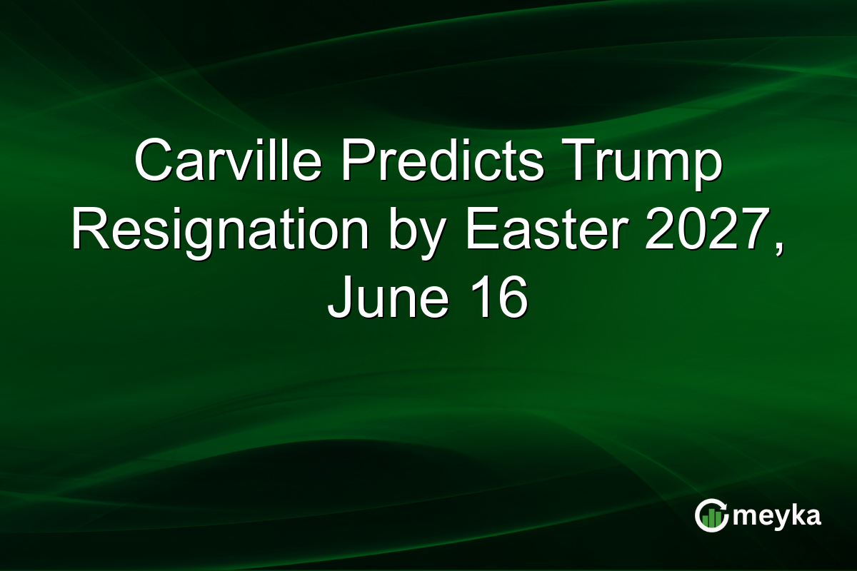 Carville Predicts Trump Resignation by Easter 2027, June 16