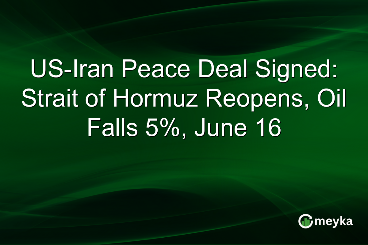 US-Iran Peace Deal Signed: Strait of Hormuz Reopens, Oil Falls 5%, June 16