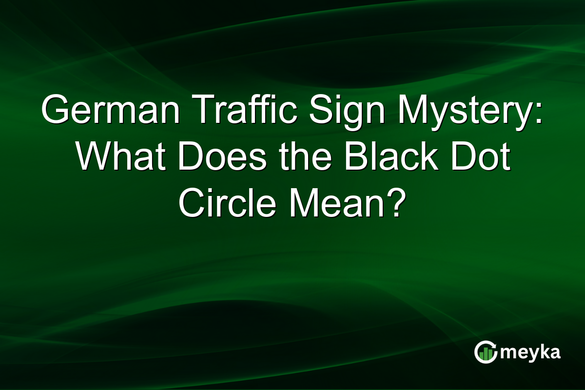 German Traffic Sign Mystery: What Does the Black Dot Circle Mean?