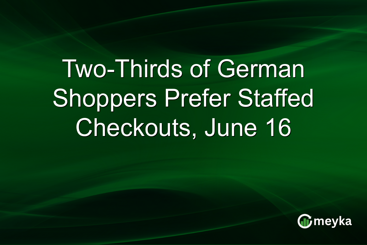 Two-Thirds of German Shoppers Prefer Staffed Checkouts, June 16