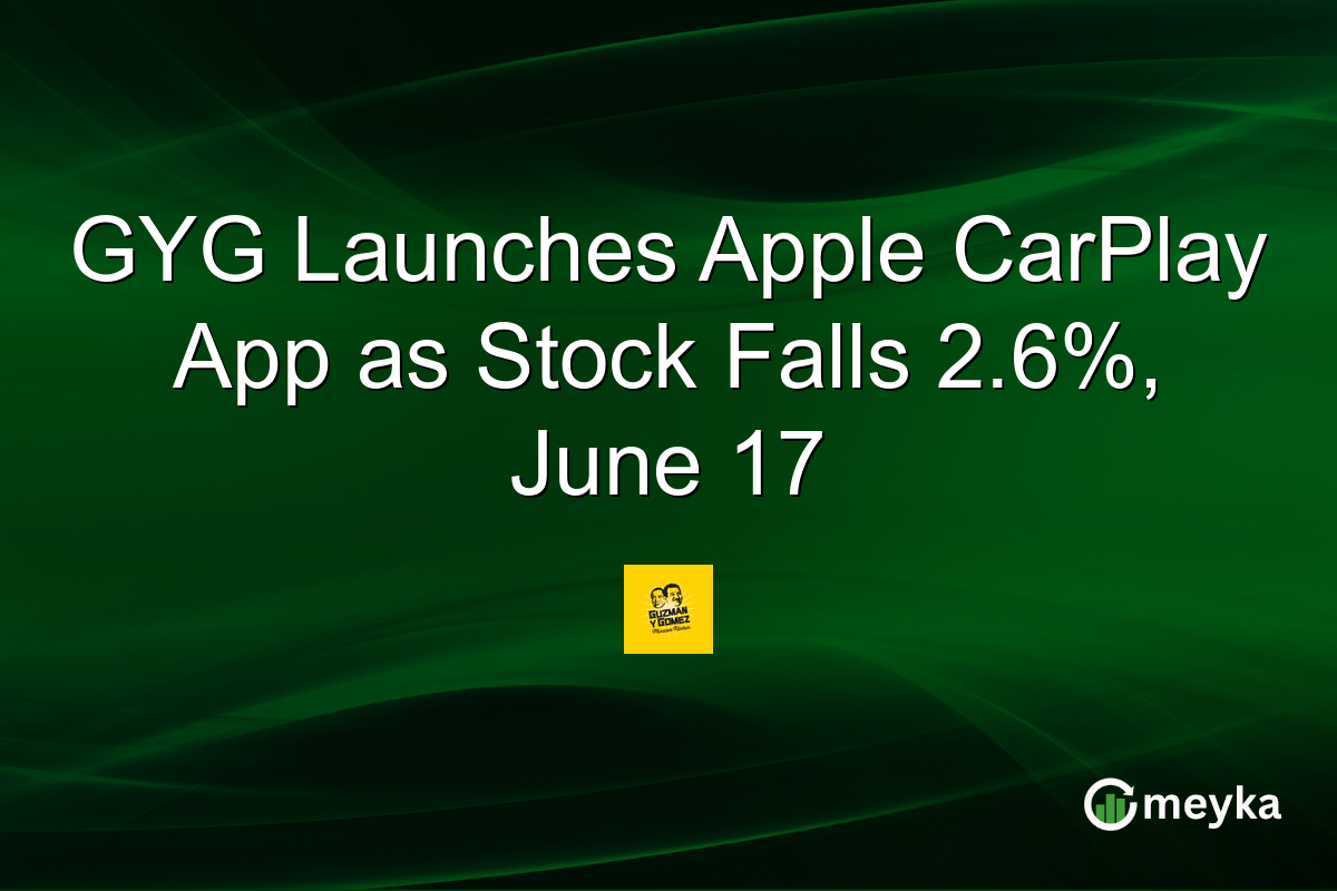 GYG Launches Apple CarPlay App as Stock Falls 2.6%, June 17